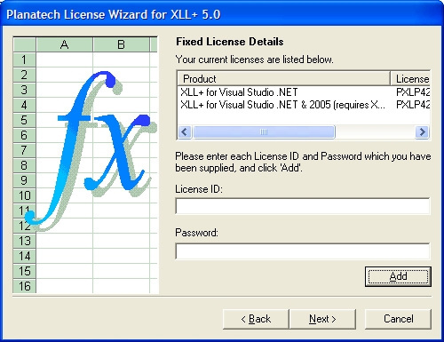 License Wizard: After entering upgrade license